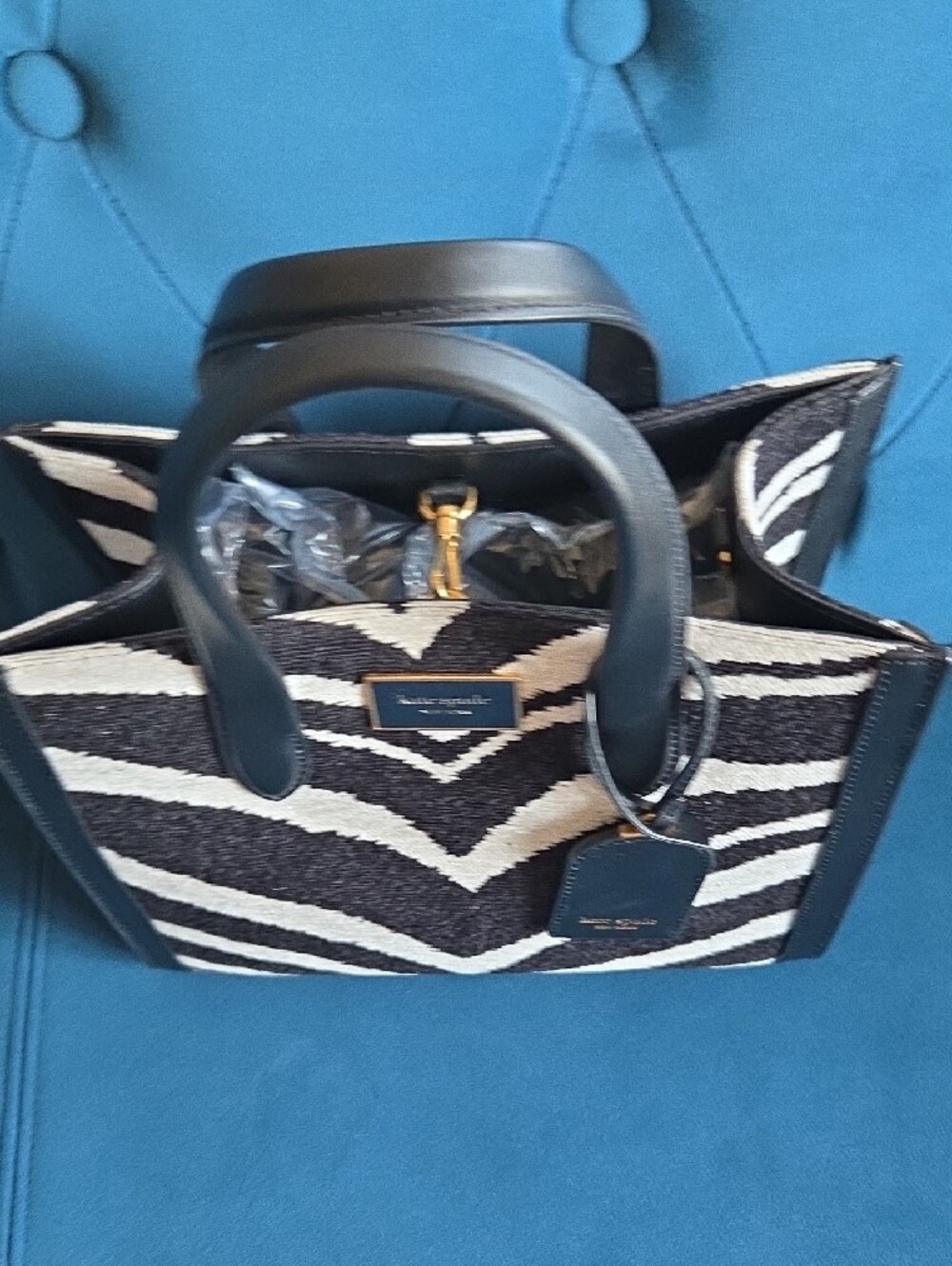 KATE SPADE Zebra Satchel - Picture 5 of 9